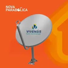 Nova Antena Parabólica Banda Ku Digita Full HDl Vivensis 60 Cm Sitio Fazenda