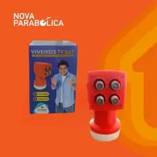 Lnbf Quádruplo Universal Ku Vivensis Digital 4 Pontos saídas Alto Ganho HD 4 TV Nova Parabólica