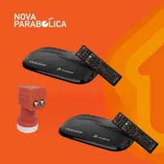 2 Receptor TV HD Via Satélite Bivolt Vivensis VX10 Nova Parabolica Digital Sitio Fazenda + Lnbf Duplo