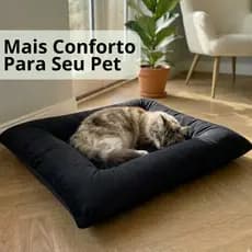 Cama Colchonete Para Cachorro ou Gato Almofada Confortável Caminha Pet Lavável 60X48cm Macio Confort