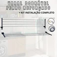 Varal De Parede Retrátil Dobrável Aço Reforçado 20 Metro Reforçado Lavanderia Apartamento Casa Roupa