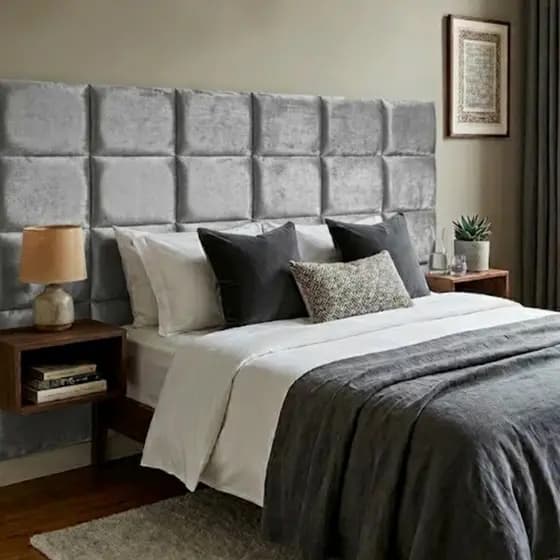kit 4 Cabeceira Cama Box Casal Queen King Solteiro Módulo 40x30 Estofado Adesivo Luxo Suede