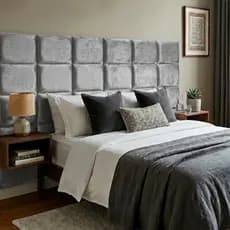kit 4 Cabeceira Cama Box Casal Queen King Solteiro Módulo 40x30 Estofado Adesivo Luxo Suede