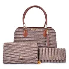 Bolsa Feminina Tote Executiva + Carteira + Balada Executiva Kit com Tres Pecas