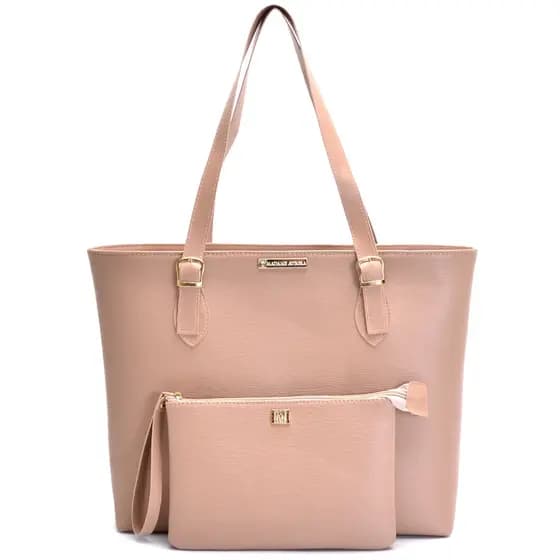Bolsa Feminina Shopper Angike Grande Sacola de Ombro + Necessaire Feminina