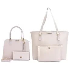 Kit Bolsa Feminina Shopper Angike+Bolsa Tote Casual Angike+Necessaire Delicada+Carteira Feminina
