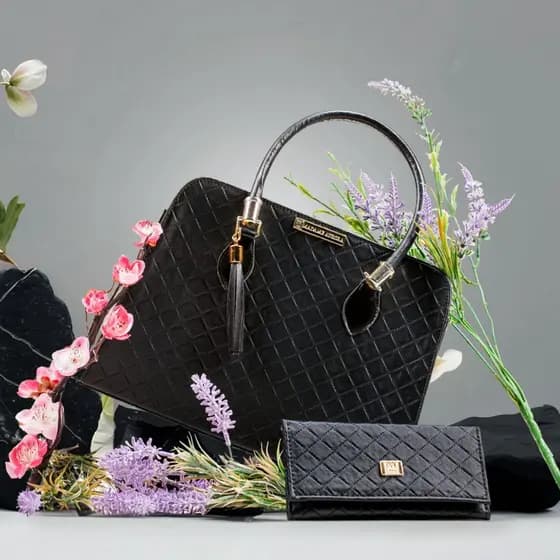 Bolsa Feminina Pasta Casual Tote Pasta De Ombro e Transversal + Carteira Feminina