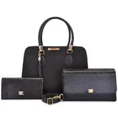 Bolsa Feminina Tote Angike Casual Média + Bolsa Tranversal Balada Festa + Carteira