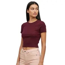 Cropped Feminino Ribana com Manga – Blusa Justa Canelada Estilosa e Confortável