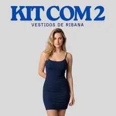Kit 2 Vestidos Femininos Canelados de Ribana – Conforto e Estilo