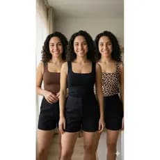Kit com 3 Camisetas Regatas de Poliester com elastano Femininas – Leves, Respiráveis e Modernas