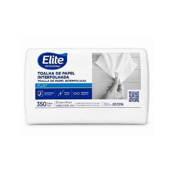 Toalha de Papel Interfolhada F.Simples Plus 350 Fls Elite