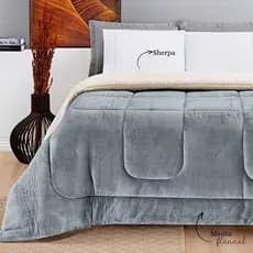 Coberdrom Cobertor - King/Queen/Solteiro - Macio Dupla Face - Manta Flannel Tecido Sherpa