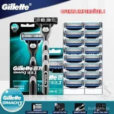 Gillette MACH 3 - Cartucho com 3 Unidades | Reposição para Barbear Suave e Preciso
