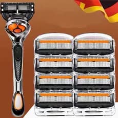 Navalha De 5 Camadas Importada Alemã Para Homens , Aparador De Barba Manual Com Cabeça De Lâmina Única