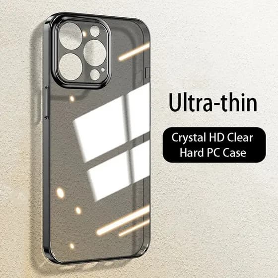 Capa Dura De Luxo Ultra Fina Transparente Para iPhone 15 13 12 11 Pro Max 14 Plus Crystal Clear Slim À Prova De Choque