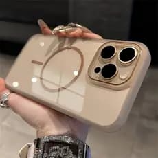 Cristal Claro Transparente Caso De Telefone Para IPhone 16 Pro Max 11 12 13 14 15 Macio Tpu Embalagem Magnética À Prova