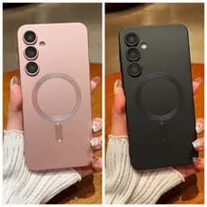 Capa Magnética Fosca Para Samsung S26 Ultra S25FE A55 A56 A36 A26 A35 A15 A16 A54 A06 A05S Traseira À Prova De Choque