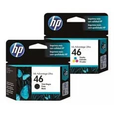 Kit Cartuchos de Tinta HP 46 Preto e Hp 46 Colorido Deskjet Ink Advantage 2529 4729 5738 Originais Lacrados