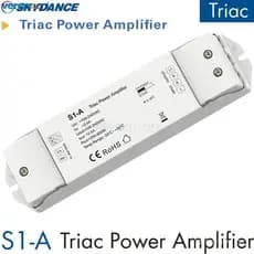 Amplificador de Potência Triac Skydance 1CH*2.5A 100-240VAC S1-A, Repetidor de Luzes de Cor Única, Drivers LED, Extensão