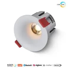 Luzes de Teto LED Inteligentes Tuya Zigbee Dali2, 5 CCTs Ajustáveis, Curvas, Sem Costura, Todo em Alumínio, 9W 1080lm Ra