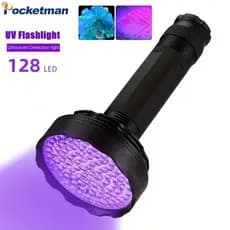 Lanterna de Luz Negra 395nm, Tocha de Luz Ultravioleta, Lanterna UV, Detector de Luz UV para Manchas de Urina de Animais