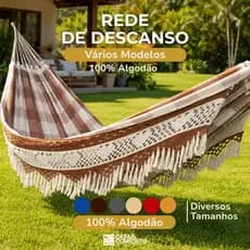 Rede De Casal Gigante Descanso Bucho De Boi King Suporta até 300kg Vários Modelos e Cores