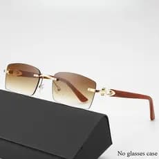 Óculos Retangulares Retrô Sem Moldura Com Design Leve E Minimalista Para Homens Mulheres