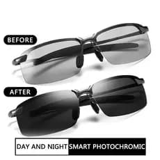 Óculos De Sol Fotocromáticos Masculino Polarizado Camaleão Mudança De Cor Dia Visão Noturna Condução uv400