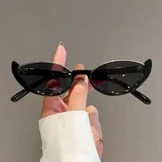 Óculos De Sol Vintage Pequeno Olho De Gato Para Mulheres Na Moda Meia Armação UV400 Tons Anti UV De Verão