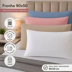 Par Fronha para Travesseiro King e SuperKing ou Avulsa,90x50,Percal 400 fios, Capa Porta Travesseiro