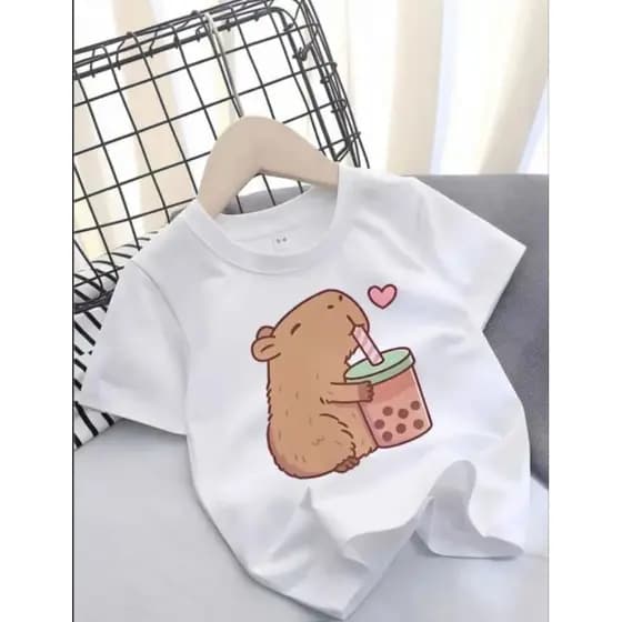 Camiseta camisa blusa infantil CAPIVARA suco 100% Algodão
