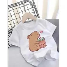 Camiseta camisa blusa infantil CAPIVARA suco 100% Algodão