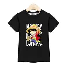 Camiseta Anime JP Luffy One Piece Unissex Camisa Infantil