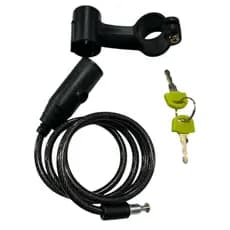 Cadeado Cabo Aço tranca para bicicleta 1mt X 6 mm P/Bike Moto 2 Chaves