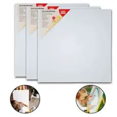 Kit 3 Telas de Pintura Fina 30x30 100% Algodão Pronta