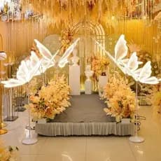 Borboleta de Led iluminação, decoração de ambiente borboleta jardim encantado, casamento festas 60cm-100cm🦋