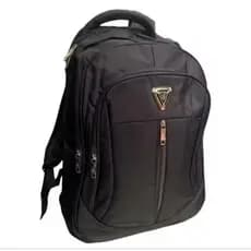 Mochila unissex preta versátil tendência escolar prática moderna