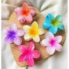 Kit de Presilhas Piranha Flor para Cabelo Prendedor Grampo Estilo Flor Moda Grande Tamanho 8 cm