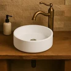 Cuba De Concreto Redonda Sobrepor Para Banheiro - Design Moderno e Luxuoso