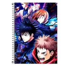 Caderno Personalizado Jujutsu Kaisen Anime - 1 matéria, 10 matérias e 20 matérias