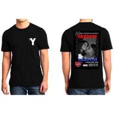 Camiseta Casal SPIDERMAN HOMEM-ARANHA com nome e inicial namorada frente e verso preta blusa, casal
