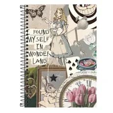 Caderno Personalizado ALICE IN WONDERLAND ALICE NO PAÍS DAS MARAVILHAS - 1 matéria, 10 matérias e 20 matérias