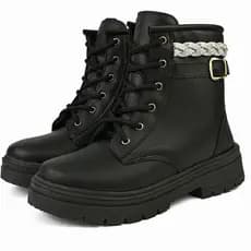 Bota Coturno Infantil Menina Blogueira Estilosa Confortavel brilho