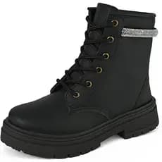 Bota coturno Infantil Menina Tira blogueira Confortável Leve Estilo Casual