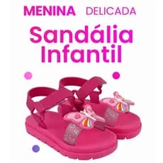 Sandália Infantil Menina 3 Cores Blogueira Delicada Confortável