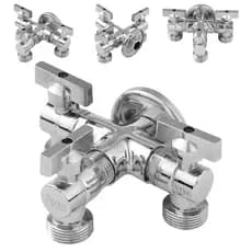 Torneira Tripla 3 Saidas Dupla Multifuncional Metal Maquina Lavar/secar Tanque Jardim Quintal Raro