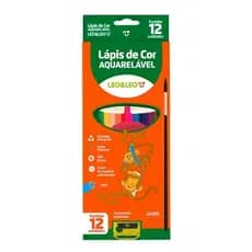 Lapis De Cor 12 Cores Aquarelável+pincel/apontador Leo&Leo