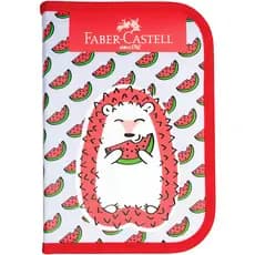 Estojo Escolar Coleção Mamíferos Porco Espinho, 18 itens, Faber-Castell