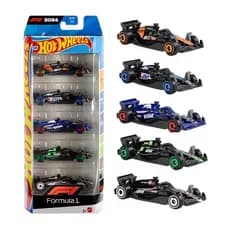 Hot Wheels Formula 1 - Pack F1 c/ 5: McLaren, Alpine, RB, Sauber e Haas - JBJ78